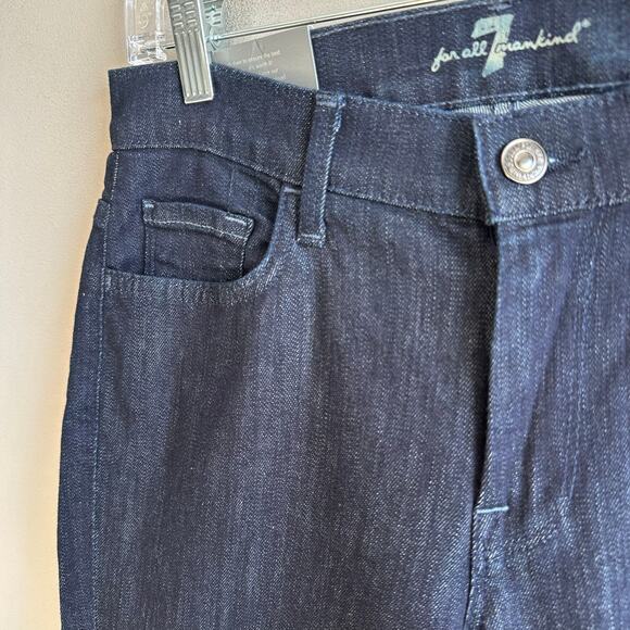 7 For All Mankind Mid Rise Bootcut Jean Dark Wash 29 - Picture 2 of 10